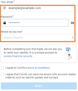 Swift Elite Trade Partners With Coinify To Make Buying Bitcoin Even Easier - Coinify EmailCountry 257x300